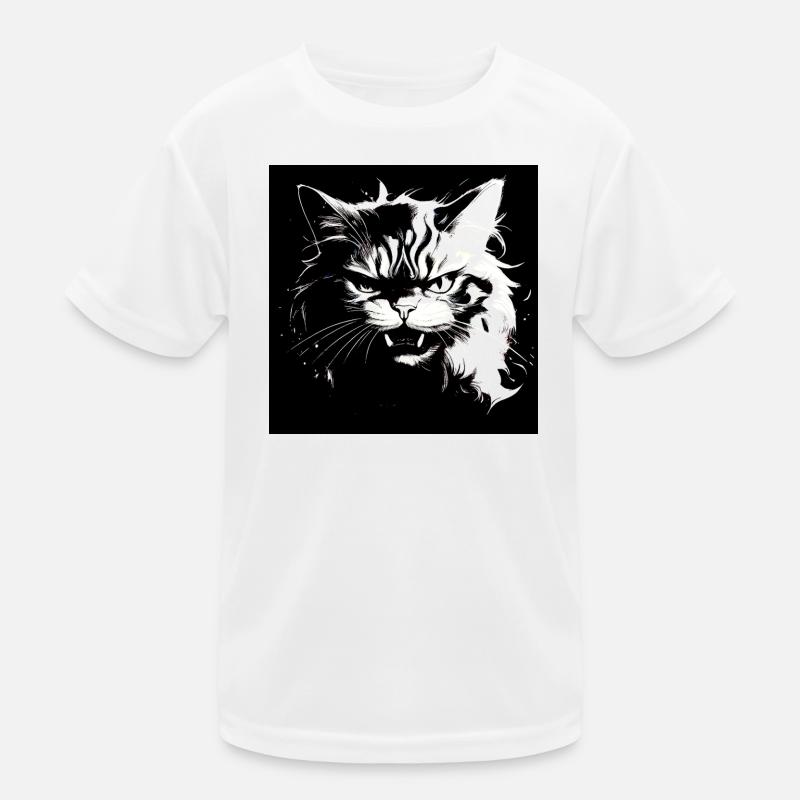 Wütende Katze Kinder Funktions-T-Shirt