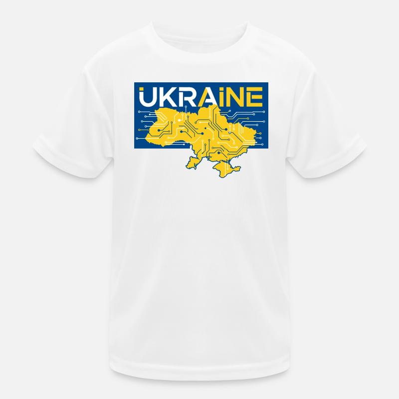 Circuit Ukraine Map Kids Functional T-Shirt