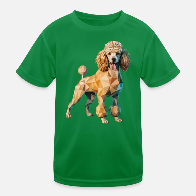 Caniche - Logo Low Poly cool T-shirt sport Enfant
