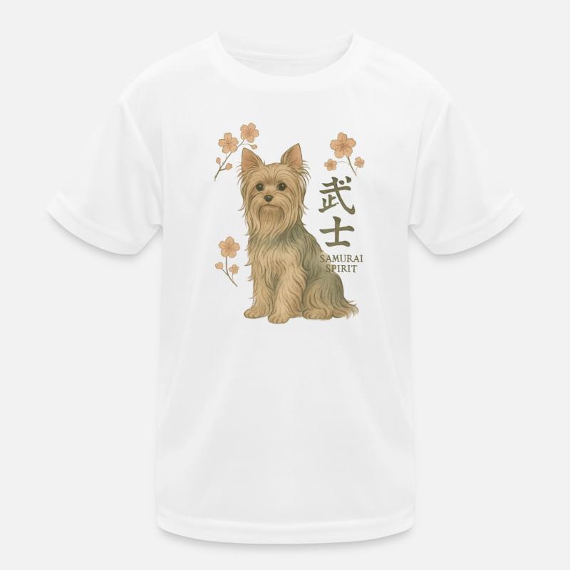 Chien  Yorkshire Terrier - Samurai Spirit T-shirt sport Enfant