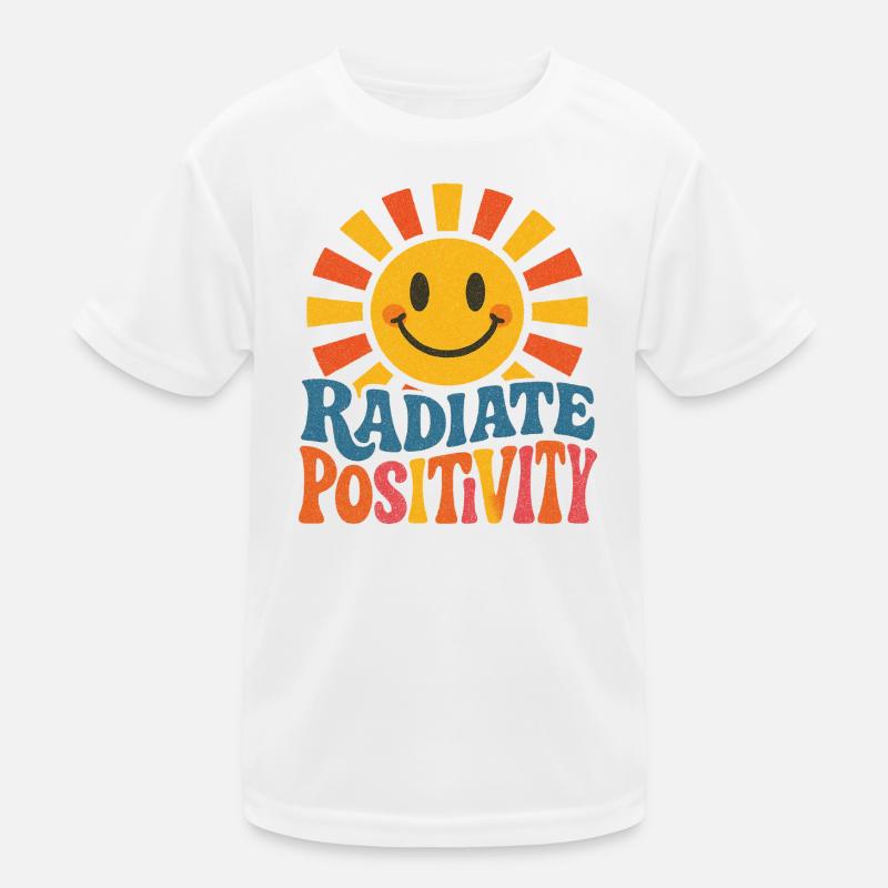 Sunburst Radiate Positivity Kids Functional T-Shirt
