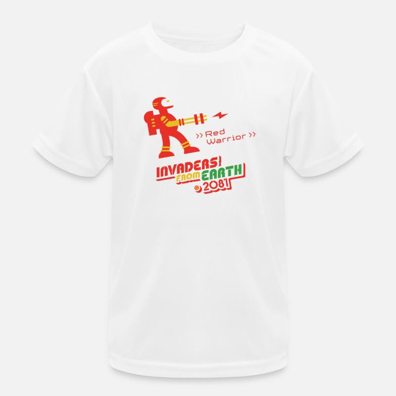 Invaders From Earth 2081 RED WARRIOR Kids Functional T-Shirt