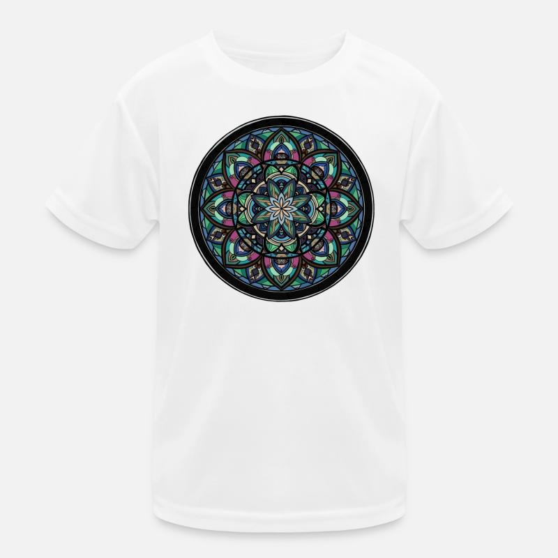 Centre de la roue chromatique Mandala T-shirt sport Enfant