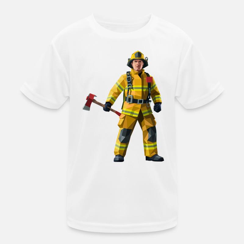 Pompier - Logo Cool Hero T-shirt sport Enfant