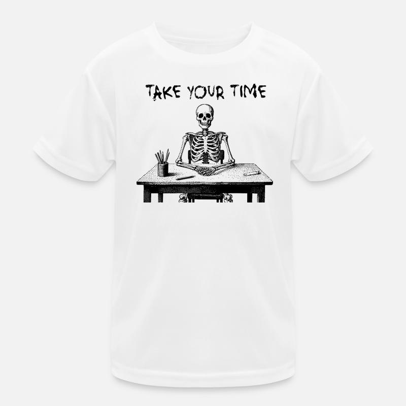 Take Your Time Skeleton Kids Functional T-Shirt