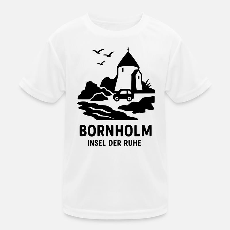 Bornholm Île de la Tranquillité, Danemark T-shirt sport Enfant