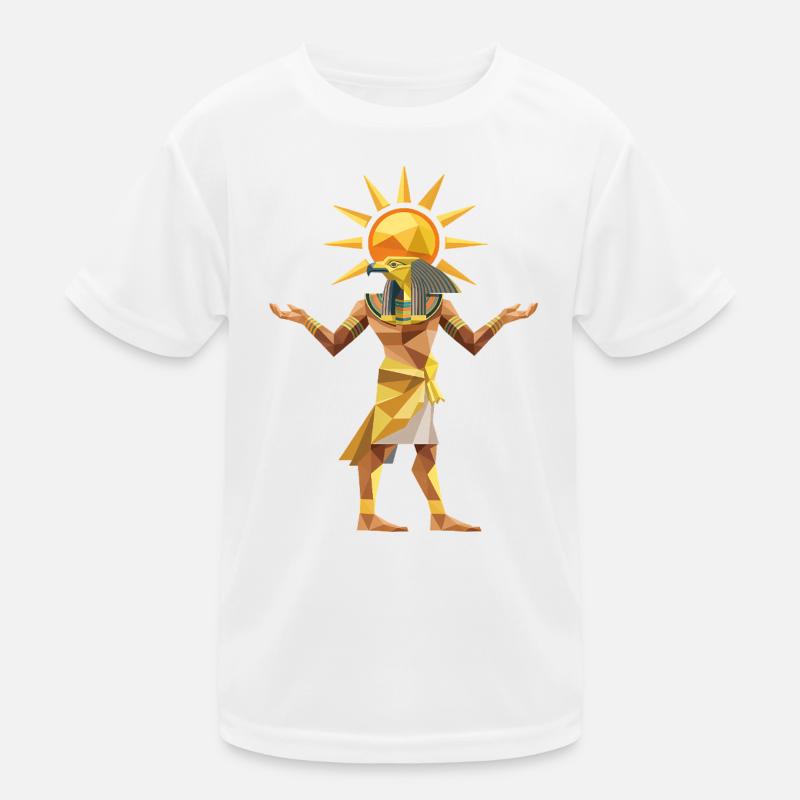 Sungod Ra - Cool Low Poly Logo Kids Functional T-Shirt