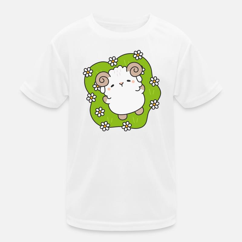 Verzauberte Schafe im Frühling Kinder Funktions-T-Shirt