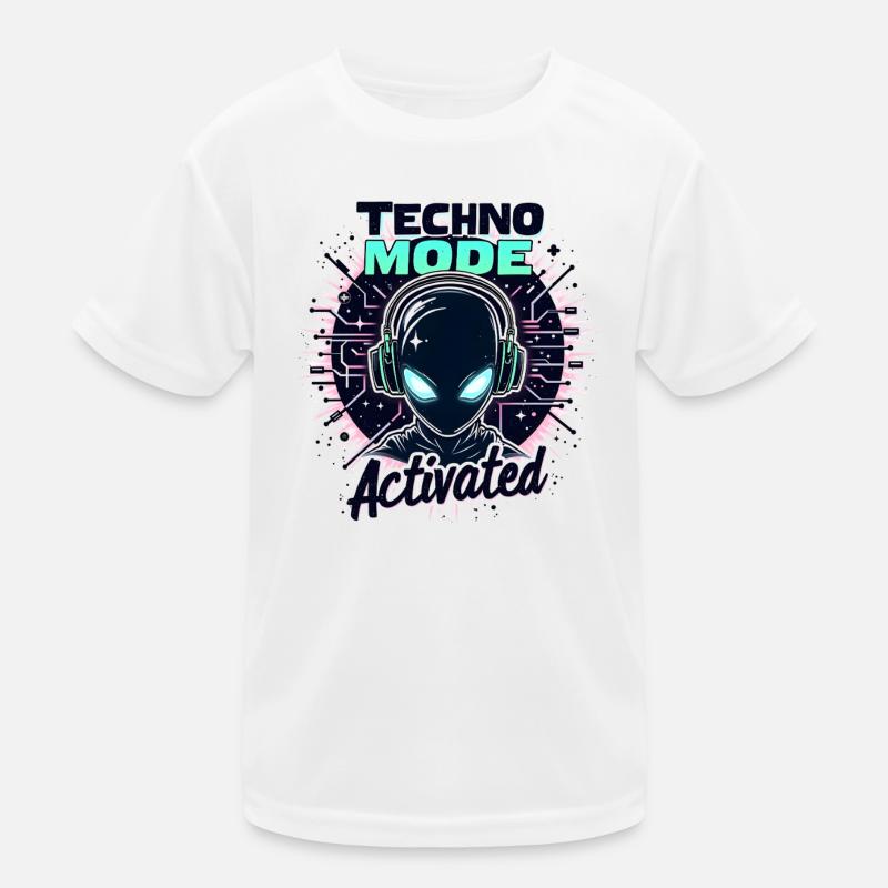 Techno Mode Activated – Rave Musik Kinder Funktions-T-Shirt