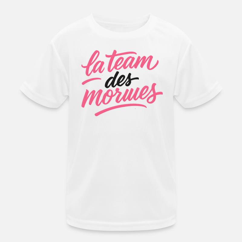 La Team des Morues Script Rose T-shirt sport Enfant