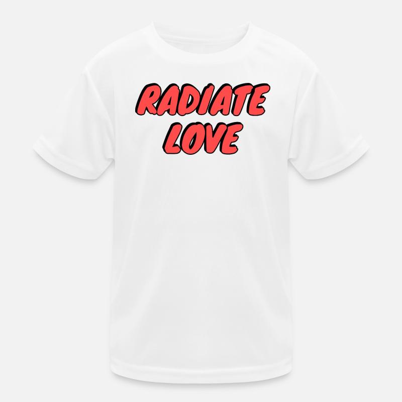 Typografie von Radiate Love Kinder Funktions-T-Shirt