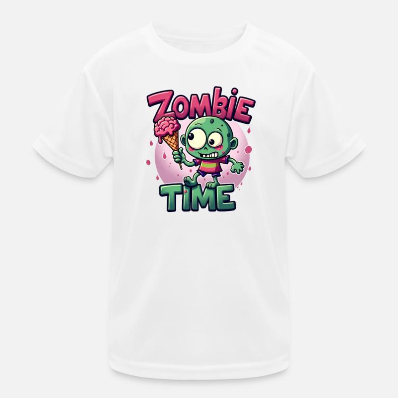 Zombie Time Eiscreme Comic Kinder Funktions-T-Shirt