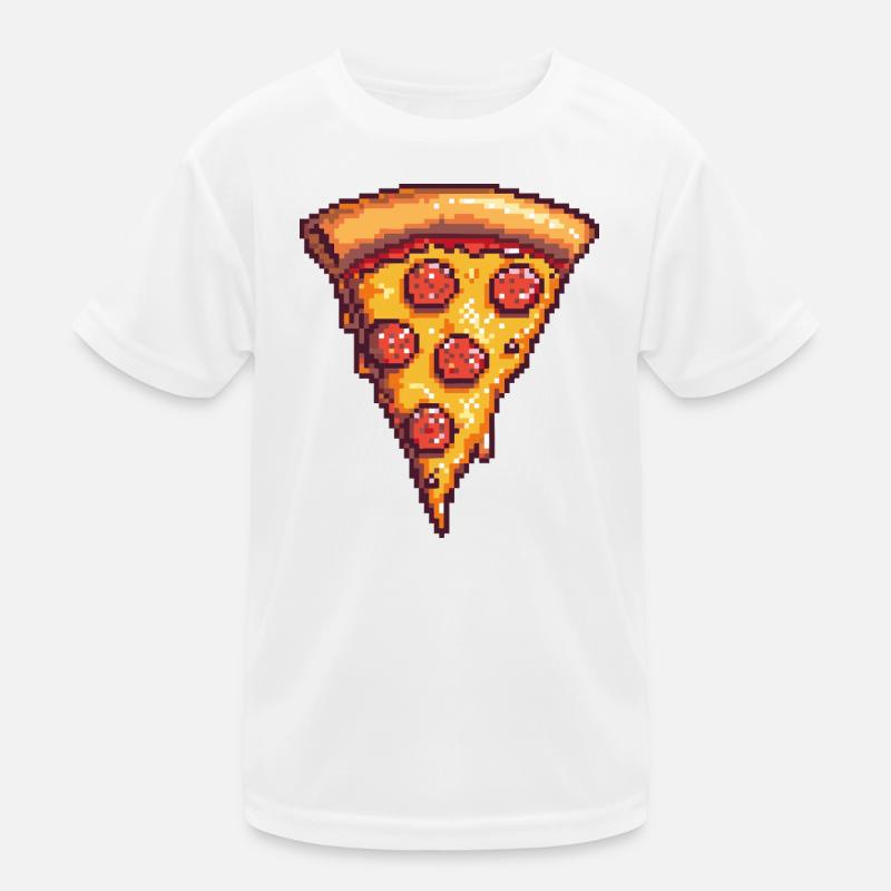 Pixel Pizza Stück Kinder Funktions-T-Shirt