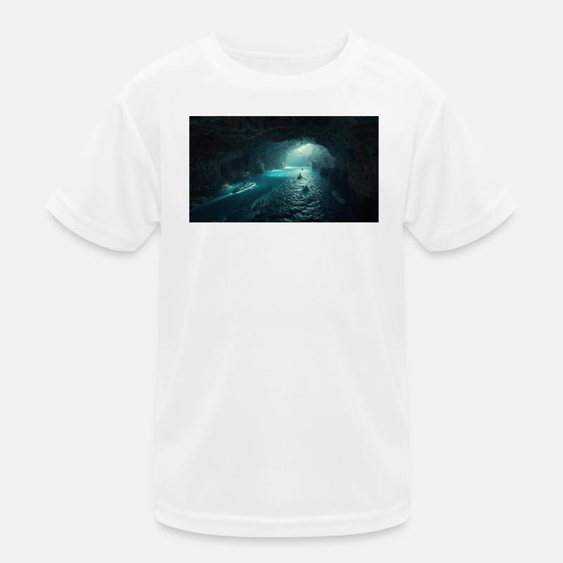 Luminous sea cavern Kids Functional T-Shirt