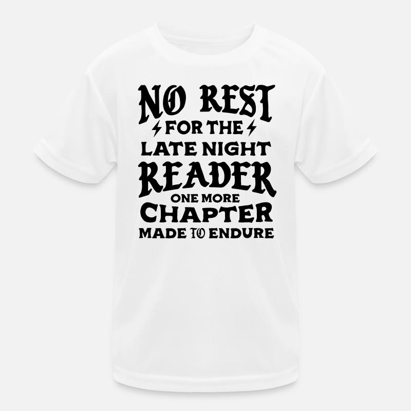No Rest For the Late Night Reader Kids Functional T-Shirt