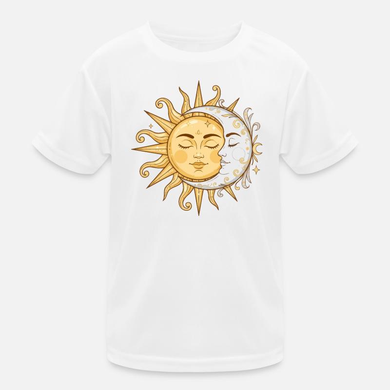 Sun and Moon Faces Kids Functional T-Shirt