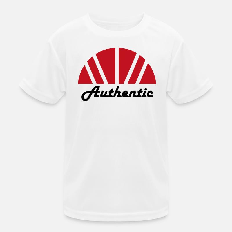 Aube abstraite rayons rouges authentique - T-shirt sport Enfant - blanc