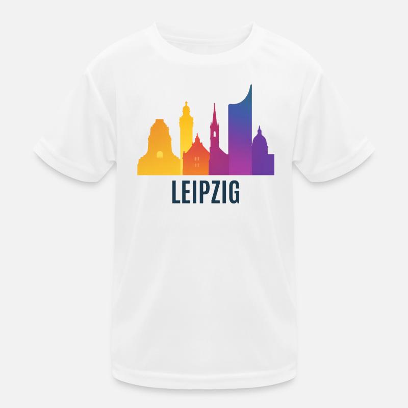 Leipzig Skyline Gradient Kids Functional T-Shirt