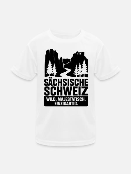 Saxon Switzerland - Kids Functional T-Shirt - white - Front