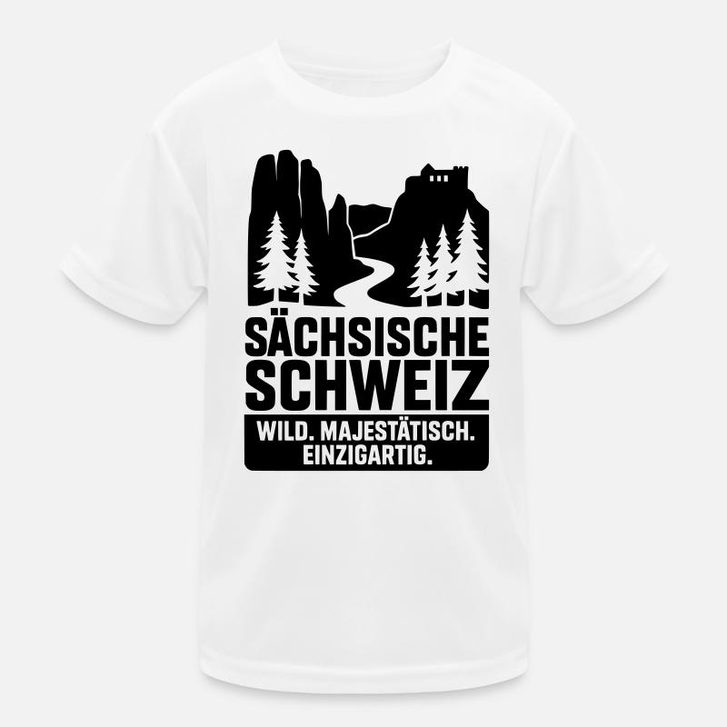 sächsische Schweiz Kinder Funktions-T-Shirt