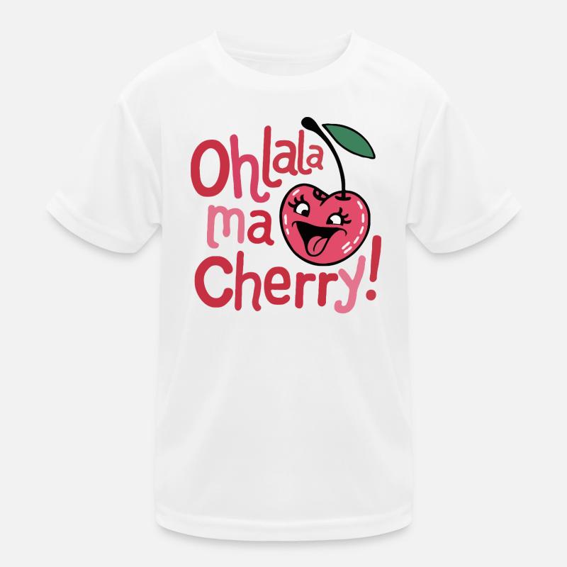 Ohlala My Cherry Lustiges und süßes Geschenk Kinder Funktions-T-Shirt