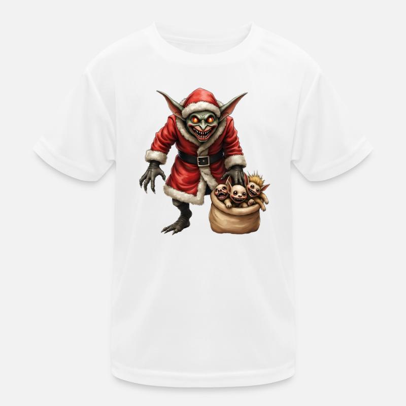 Christmas Goblin with Creatures Kids Functional T-Shirt