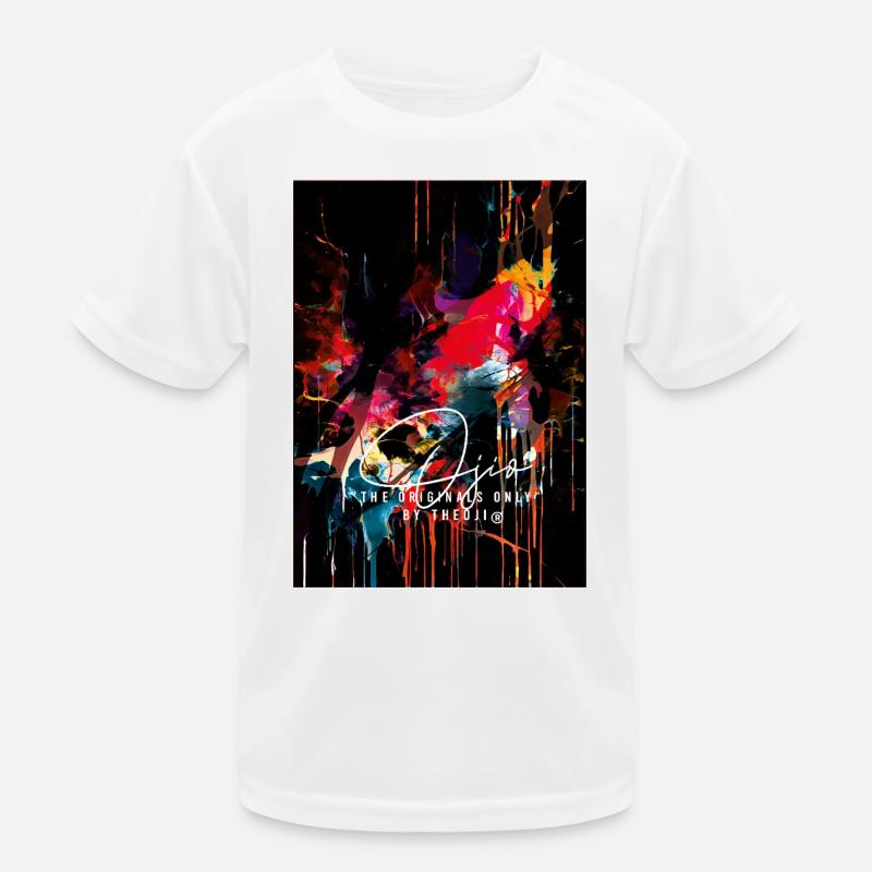 Ojio-Constellart - Bunte abstrakte Explosion Kinder Funktions-T-Shirt