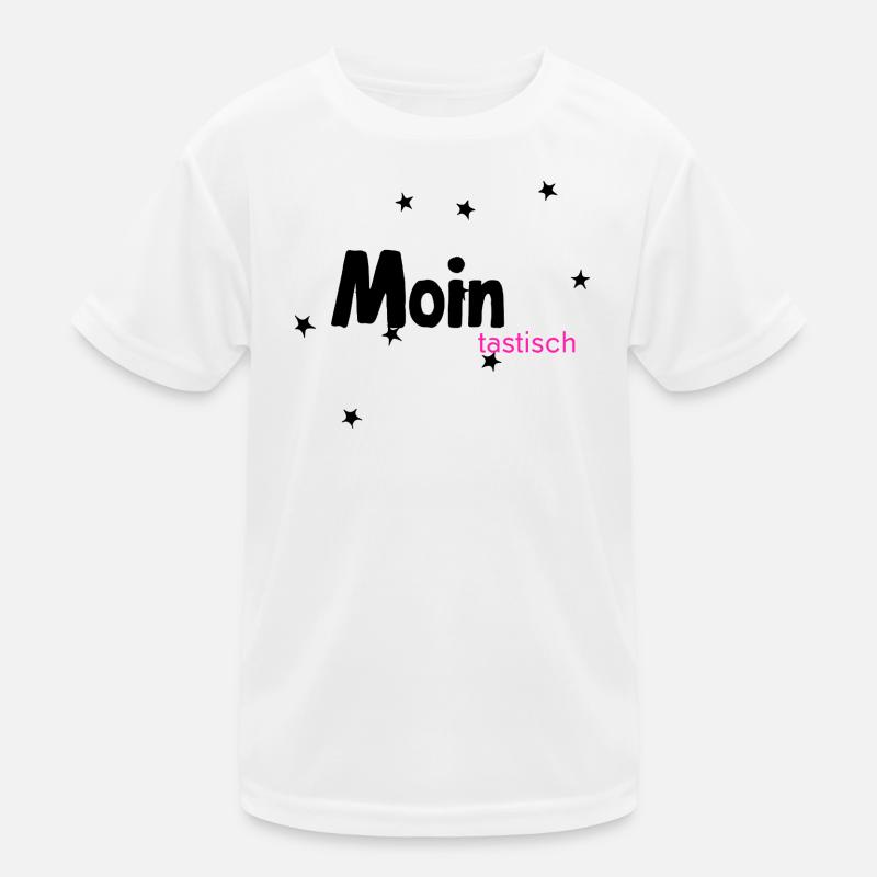 MOINtastic Lettrage rose fluo T-shirt sport Enfant