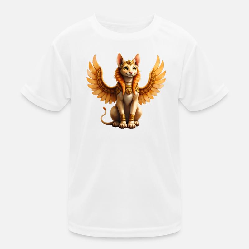 Chat ailé doré T-shirt sport Enfant