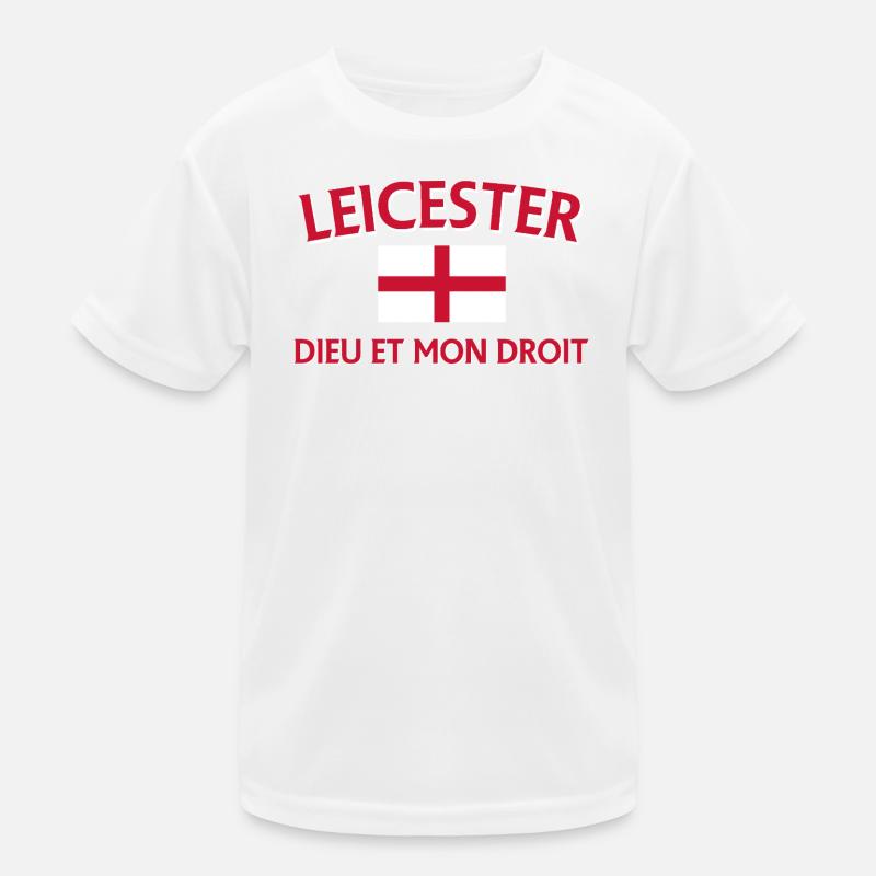 Leicester Angleterre Drapeau et devise T-shirt sport Enfant