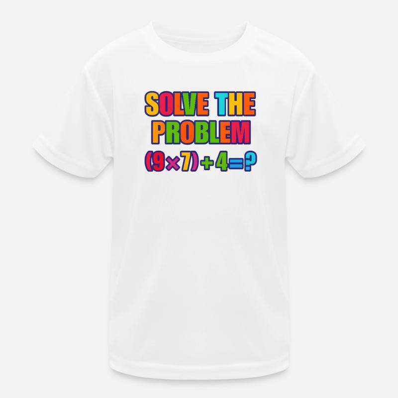 67 Meme, Solve the Problem Math Puzzle  Kids Functional T-Shirt