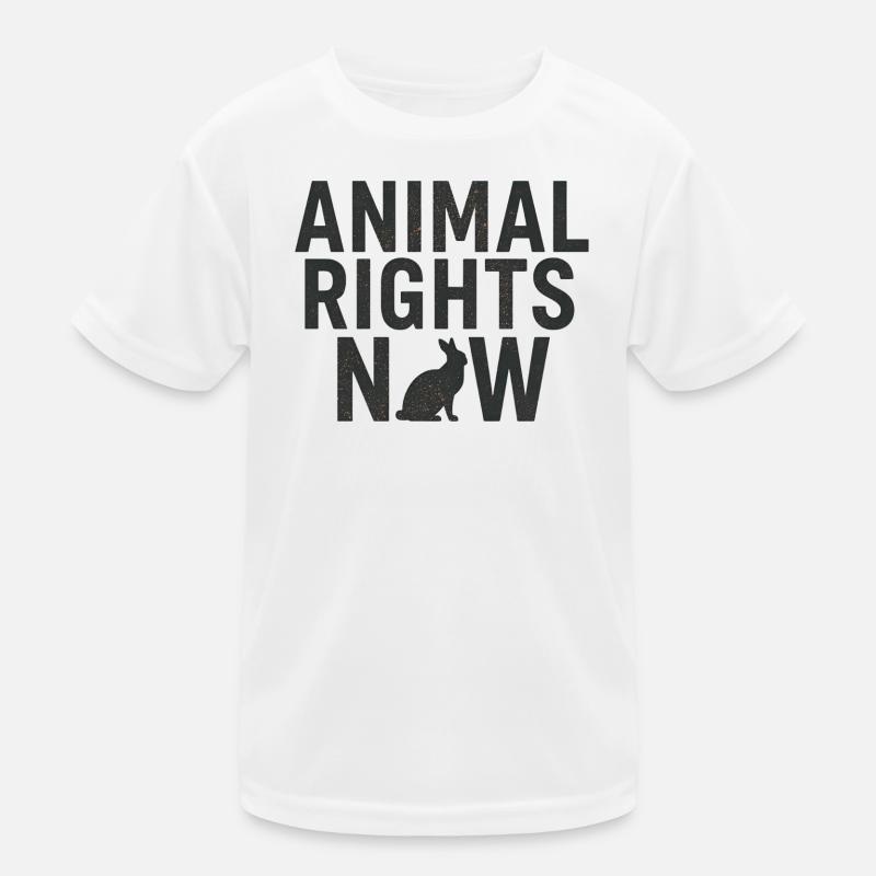 Animal Rights Now Déclaration Typographie T-shirt sport Enfant