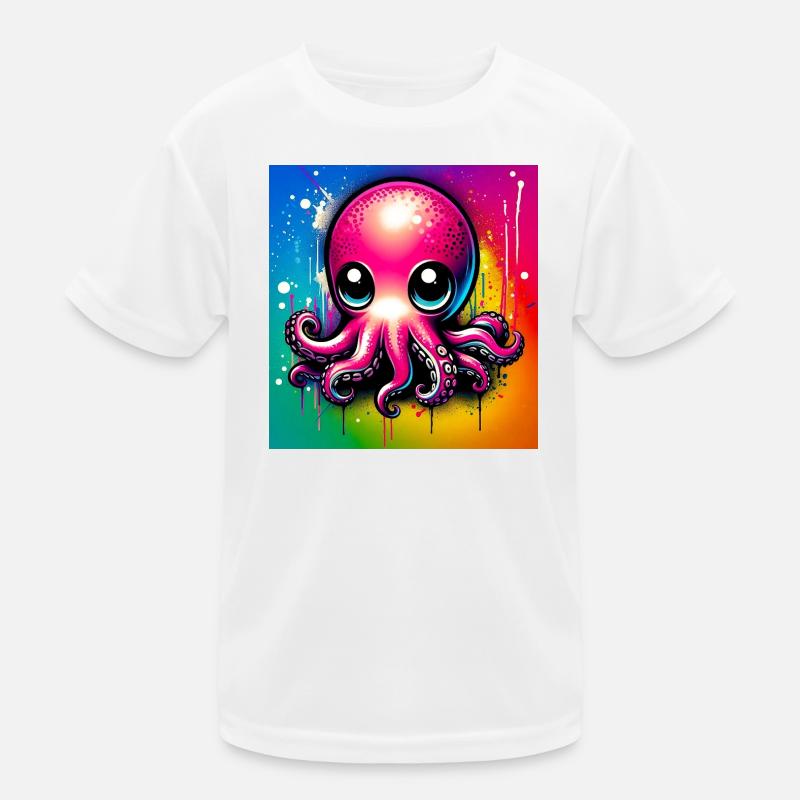 Krake Kinder Funktions-T-Shirt