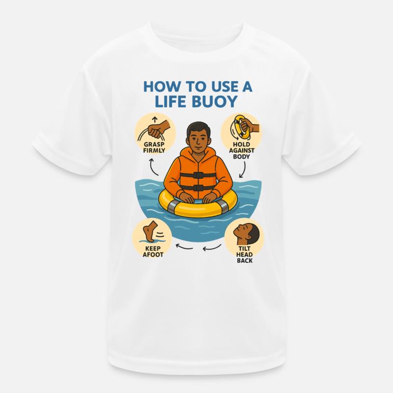 Rettungsring Anleitung Kinder Funktions-T-Shirt
