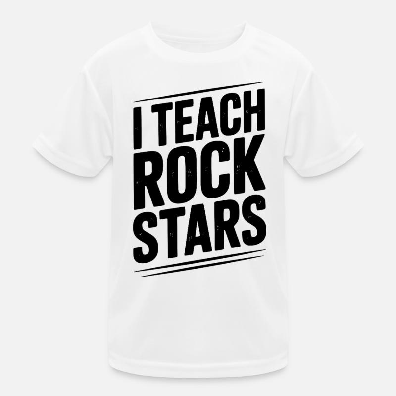 I Teach Rock Stars Kids Functional T-Shirt