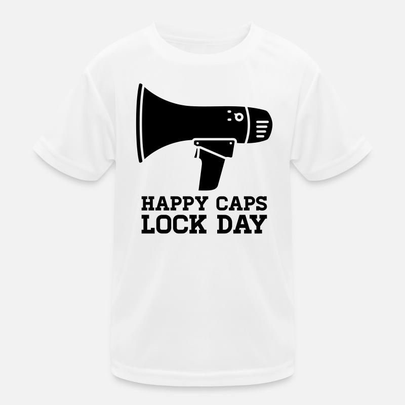 Megafon Happy Caps Lock Day Nerd  Kinder Funktions-T-Shirt