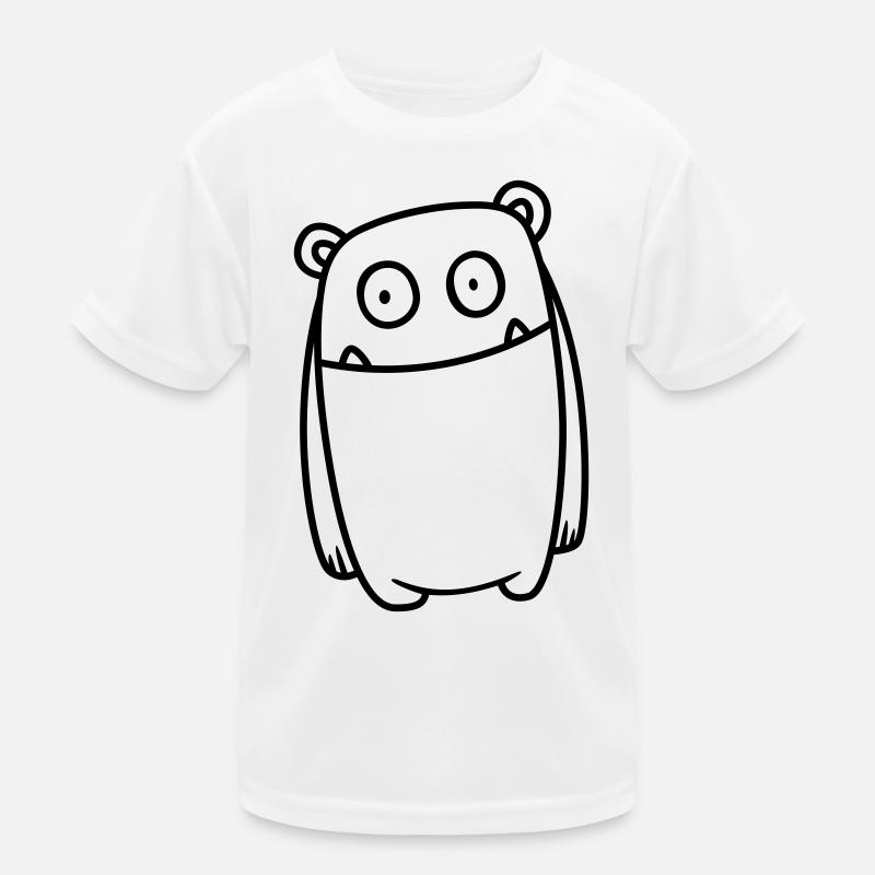 Monster Cheerful - Conception de bande dessinée Kawaii drôle T-shirt sport Enfant