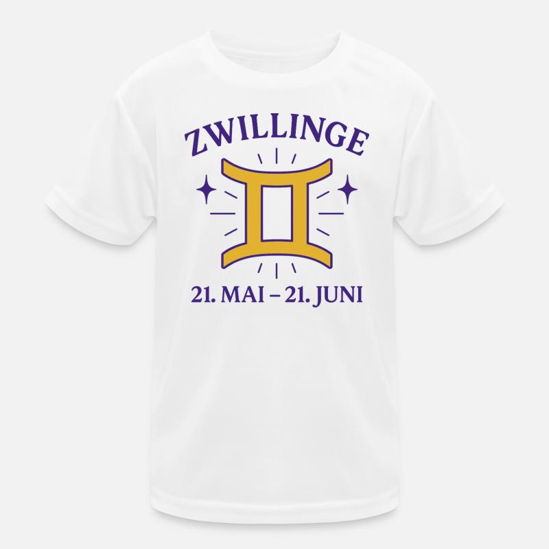 Sternzeichen Zwillinge Kinder Funktions-T-Shirt