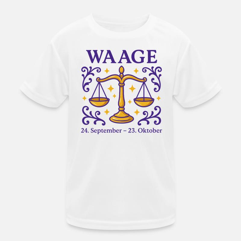 Sternzeichen Waage Kinder Funktions-T-Shirt