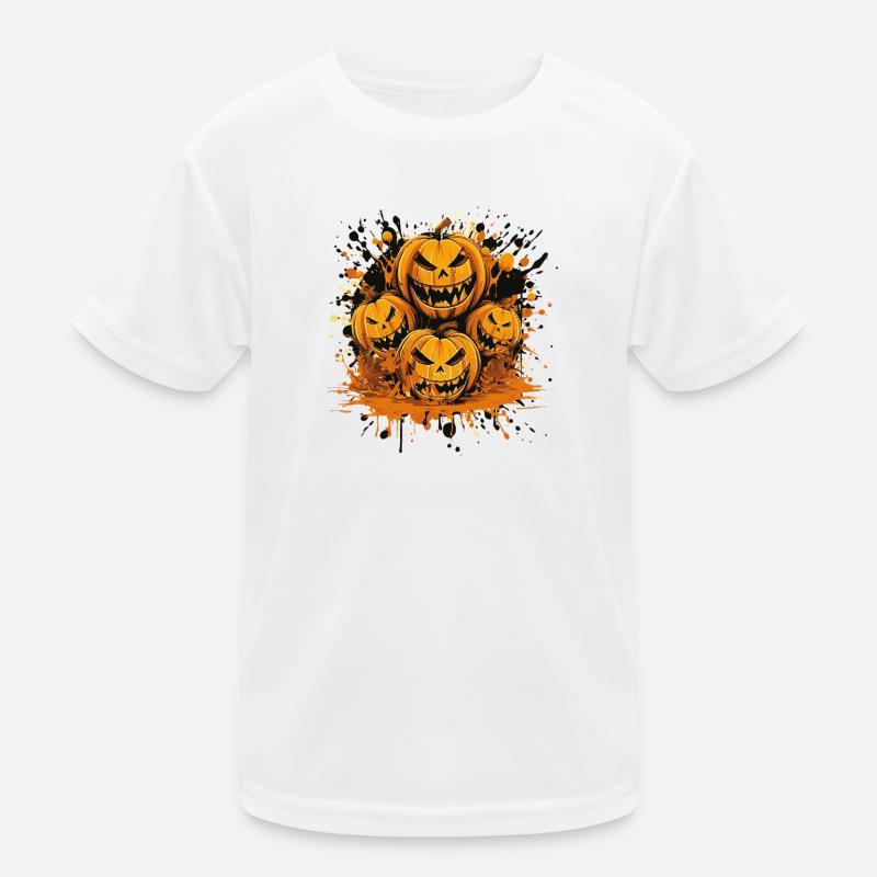 Troupe de citrouilles effrayantes dans le style splash T-shirt sport Enfant