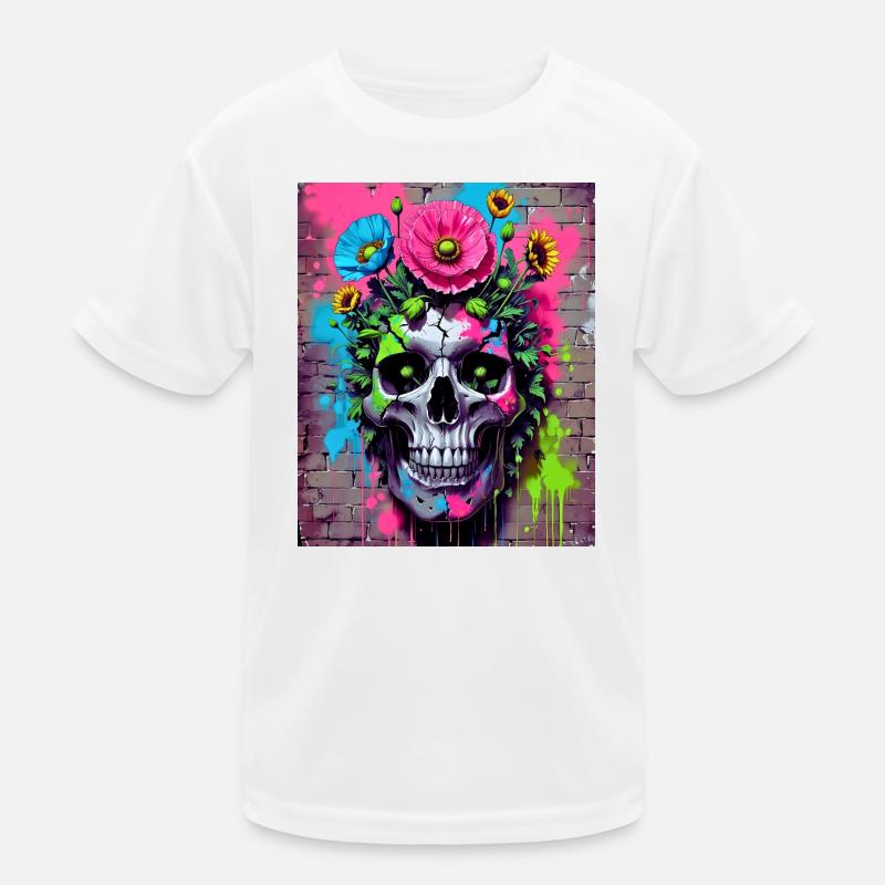 fleurs de crâne T-shirt sport Enfant