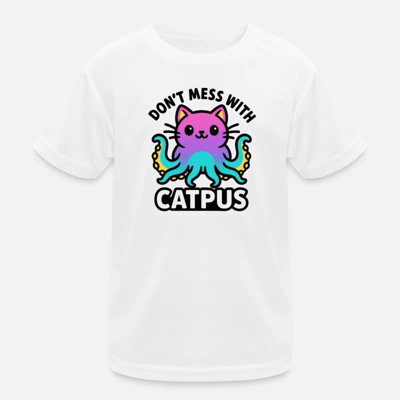 Catpus - Don’t mess with Catpus Kinder Funktions-T-Shirt