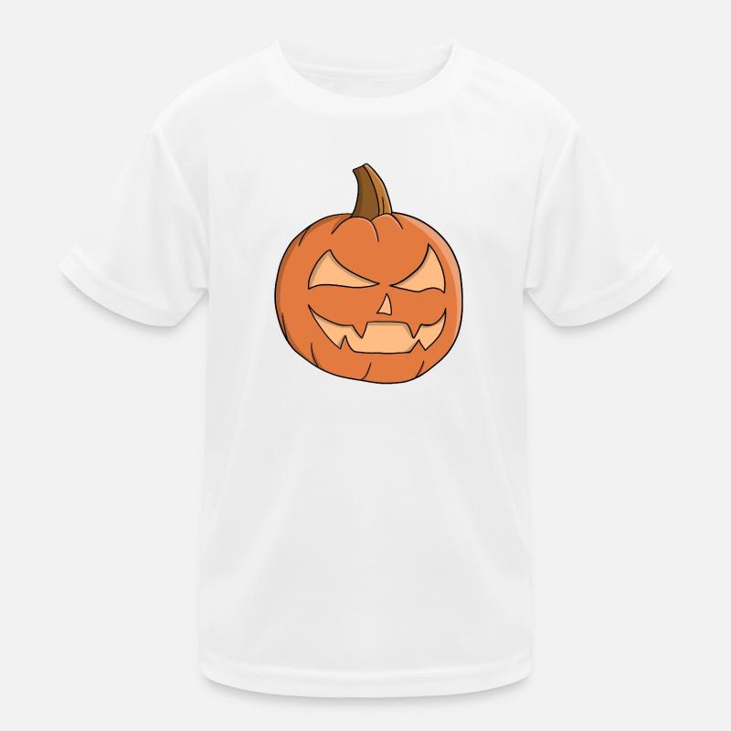 Midnight Jack-O-Lantern Grin Kids Functional T-Shirt