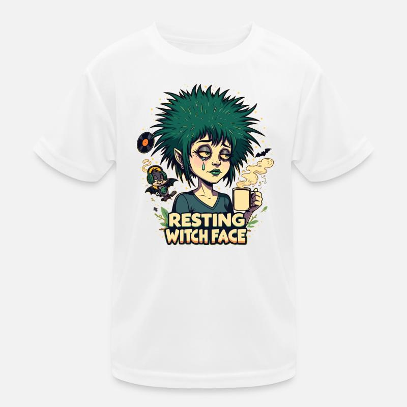 Resting Witch Face Kids Functional T-Shirt