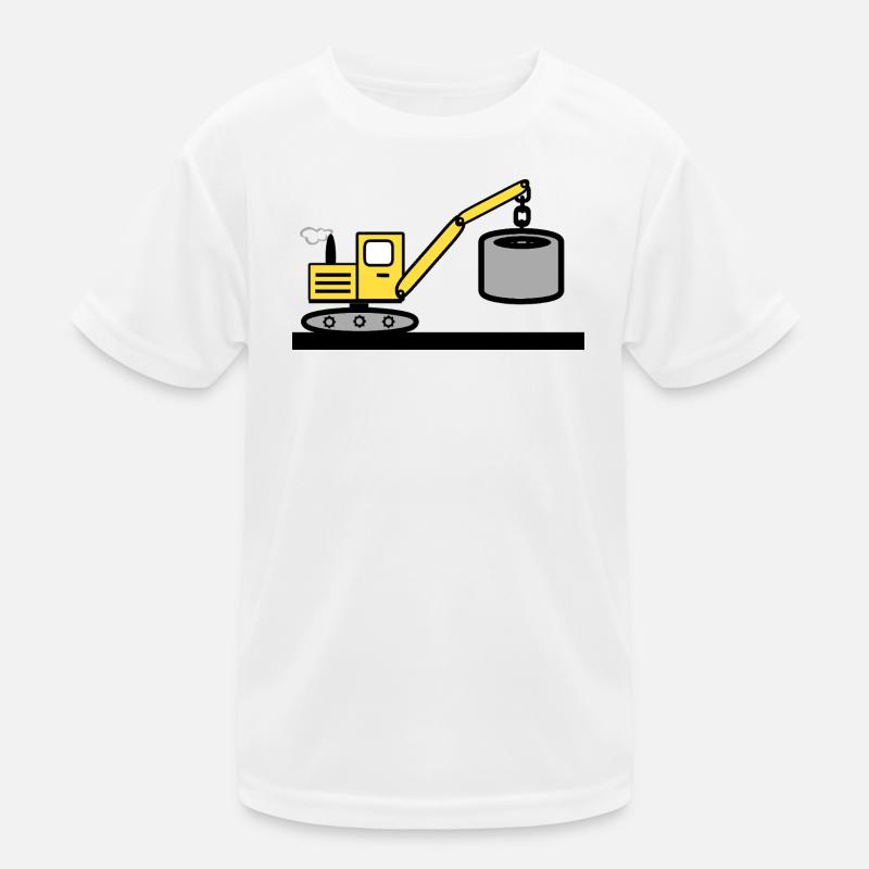 Bagger - Kinder Funktions-T-Shirt - Weiß