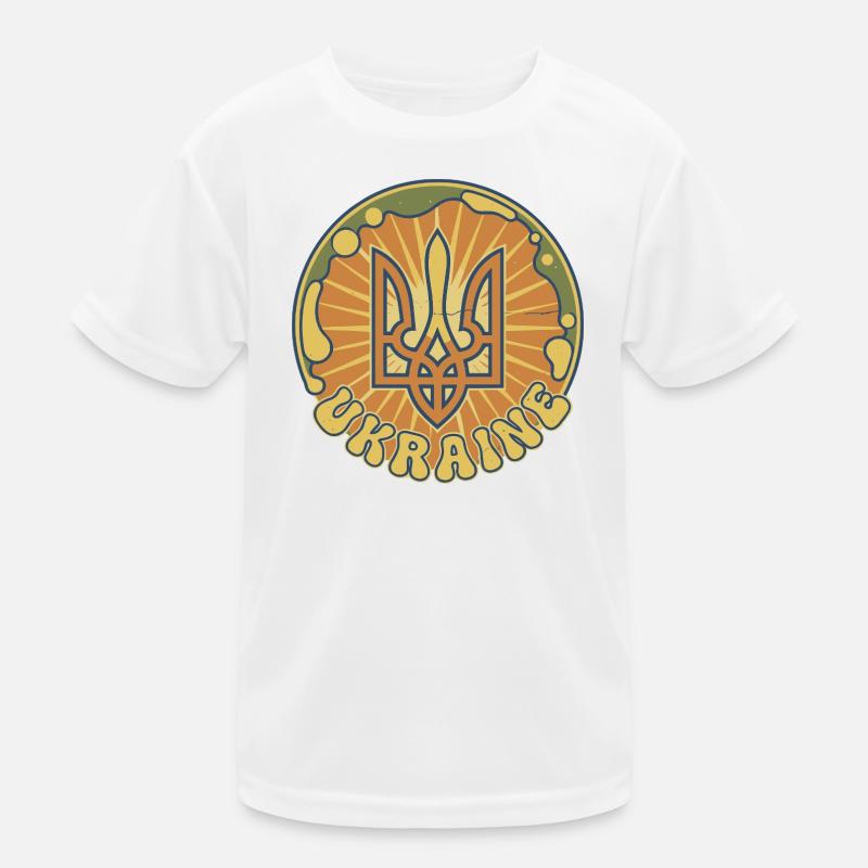 Ukrainian Trident Sun Badge Kids Functional T-Shirt