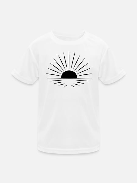 Sun-ray minimalist mindfulness - Kids Functional T-Shirt - white - Front
