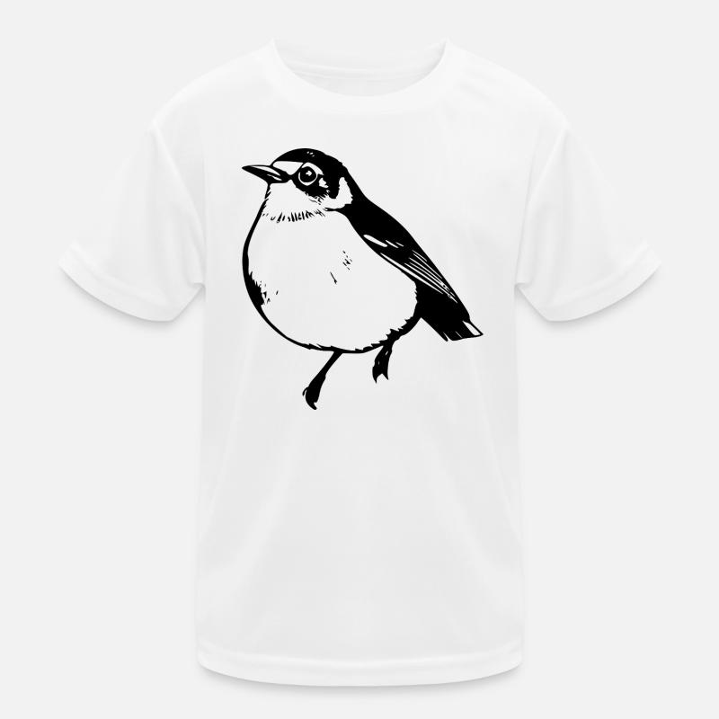 Vogel schwarz schwarzer Vogel Kinder Funktions-T-Shirt