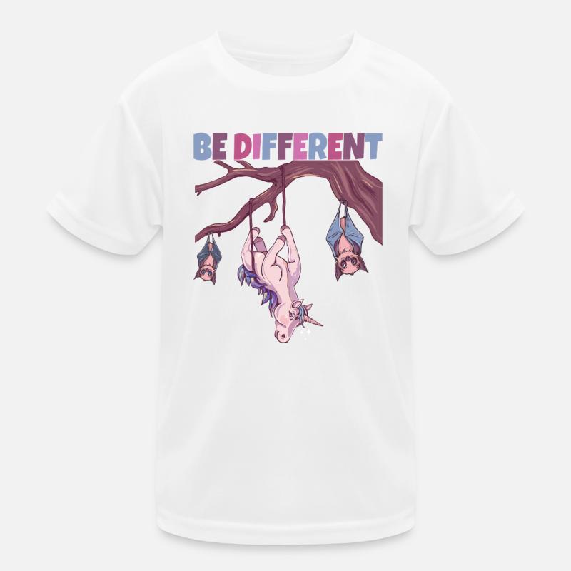 Be Different Einhorn Kinder Funktions-T-Shirt