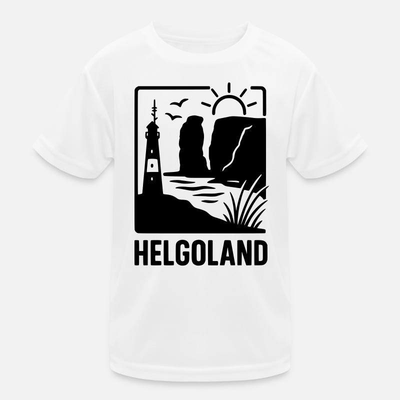 Helgoland Silhouette Kinder Funktions-T-Shirt